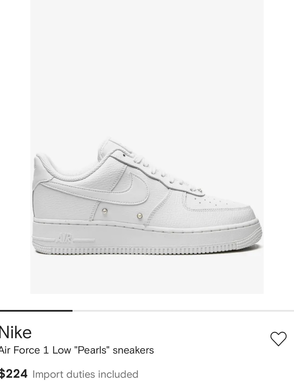 Nike Air Force 1 Low — All White Leather Sneakers
